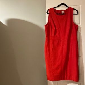 Red J Crew factory statement suiting dress